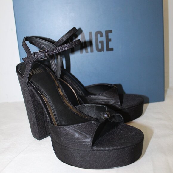 NWB Paige Chase Ankle Strap Peep Toe Platform Sandals Sandal 9 - Picture 2 of 6